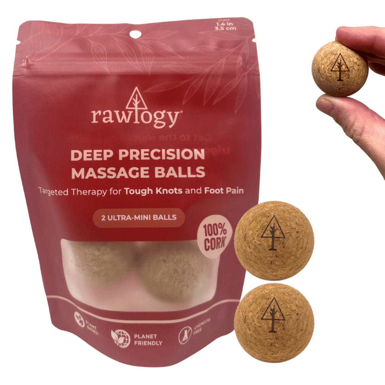 rawlogy / Ultra Mini Set 1.4 ”Travel Cork Massage Ball