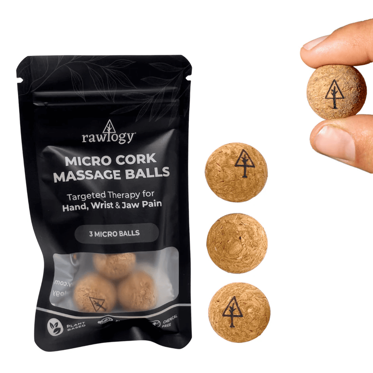 rawlogy / Micro 0.75” Travel Cork Massage Ball